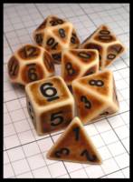 Dice : Dice - Dice Sets - Ancient Tan with Black Numeral - JA Collection Mar 2024